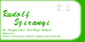 rudolf sziranyi business card